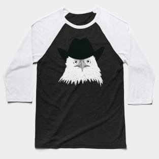 Eagle Cowboy Hipster Baseball T-Shirt